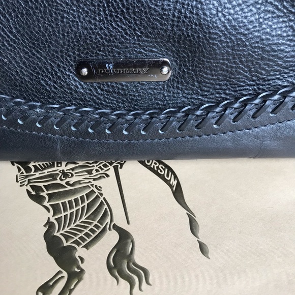 Burberry Black Leather United Kingdom Tote $1095 - Picture 6 of 8